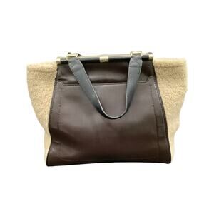 New Never Used Diane Von Furstenberg Bag Women’s 1 Size Shearling &Leather Brown
